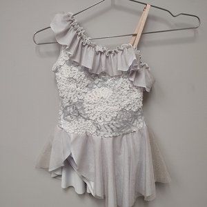 Art Stone Sparkly White Modern Jazz Dance Costume SC